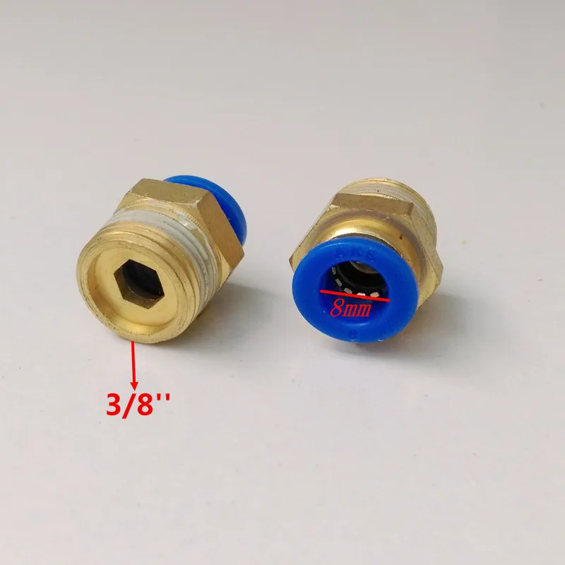 

20pcs/lot 8mm Tube 3/8'' Thread Pneumatic Fitting Quick Joint Connector PC8-3