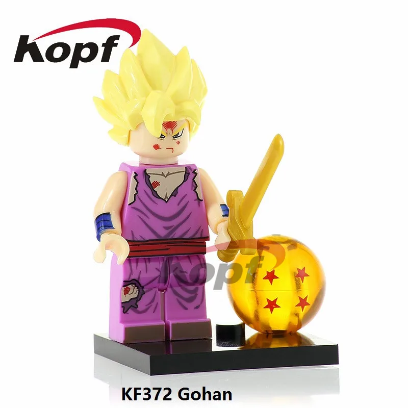 KF372WithoutBox KF2051 строительные Боки Dragon Ball Z рисунок Золотой Freiza Krilin General Bule Future трусы кирпичи экшн подарок для детей игрушки - Цвет: KF372WithoutBox