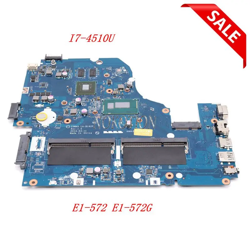 NOKOTION Z5WAH LA B162P NBMLC11005 NB.MLC11.005 для Acer ASPIRE E1 572 572G материнская плата ноутбука ЦП 820M