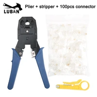 flat network ethernet cable tester rj45 kit crimping tool network computer maintenance repair tool kit cable tester cross