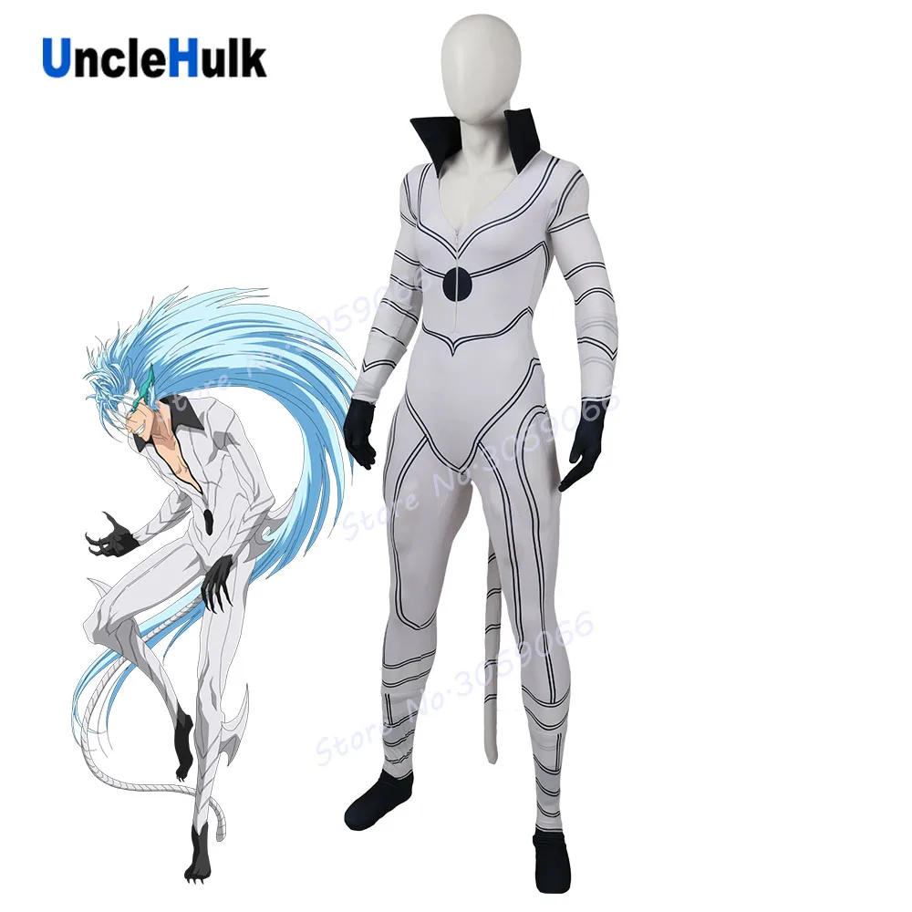 Grimmjow Jeagerjaques BLEACH Espada костюм для косплея с хвостами и небольшими мышцами |