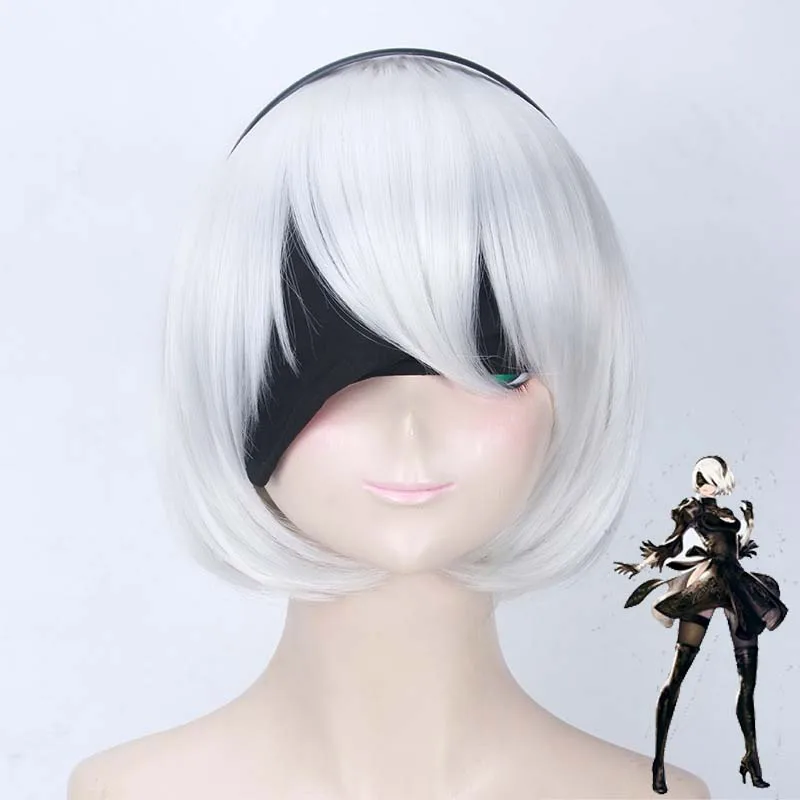 Высокое качество йорха No.2 Тип B 2BYoRH 2A 9S 2B парик для косплея NieR:Automata костюм Play