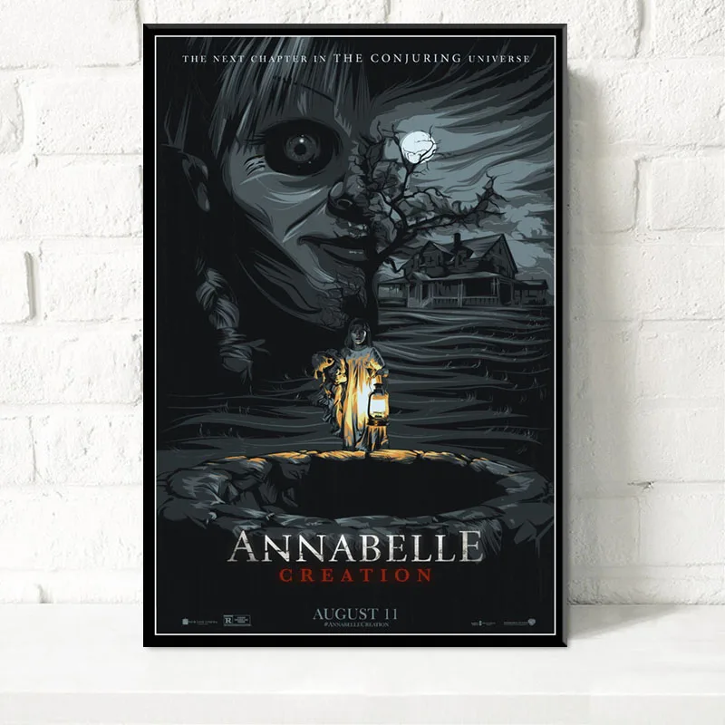 P412 Annabelle Классическая серия фильмов горячий ужас Искусство Живопись Шелковый