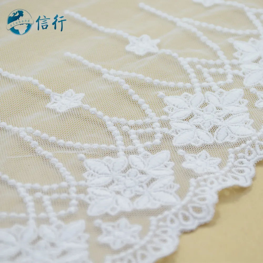 23cm width Cotton embroid lace sewing ribbon guipure trims or fabric warp knitting DIY Garment Accessories free shipping#3610 | Дом и сад
