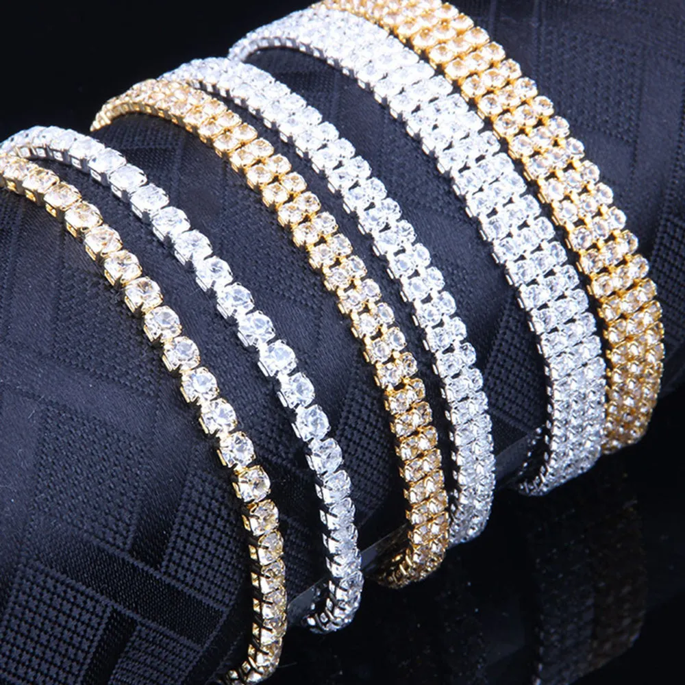 Блестящий браслет и с кубическим цирконием Очаровательная цепочка кристаллами