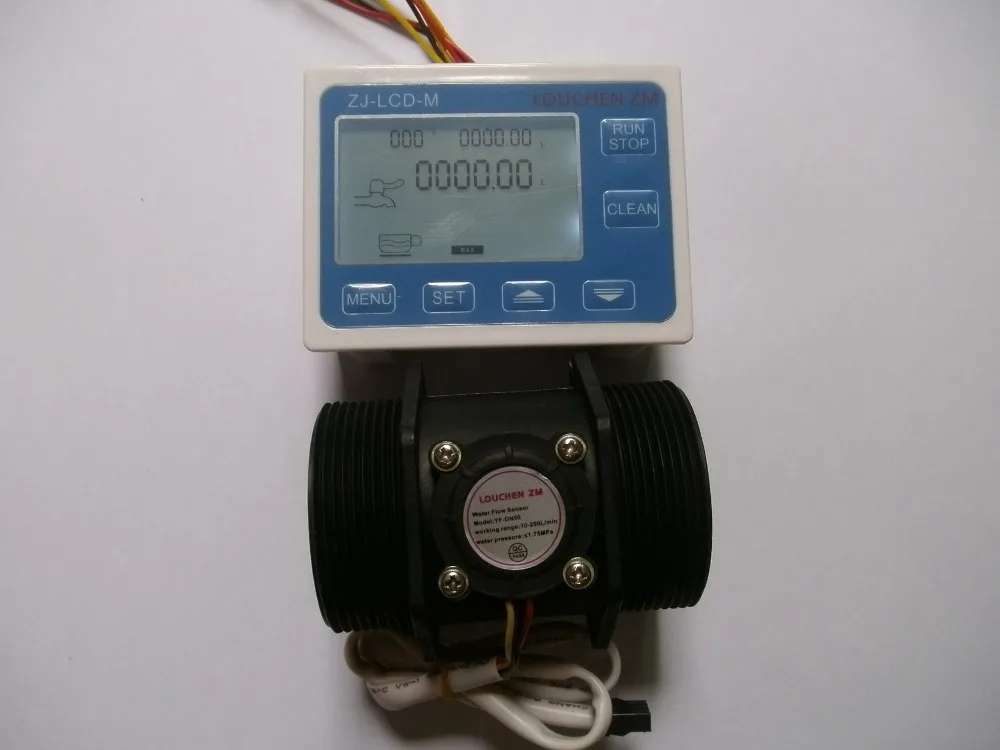 Датчик расхода воды DN50 G 2 &quot цифровой ЖК дисплей программируемый|control cif|control