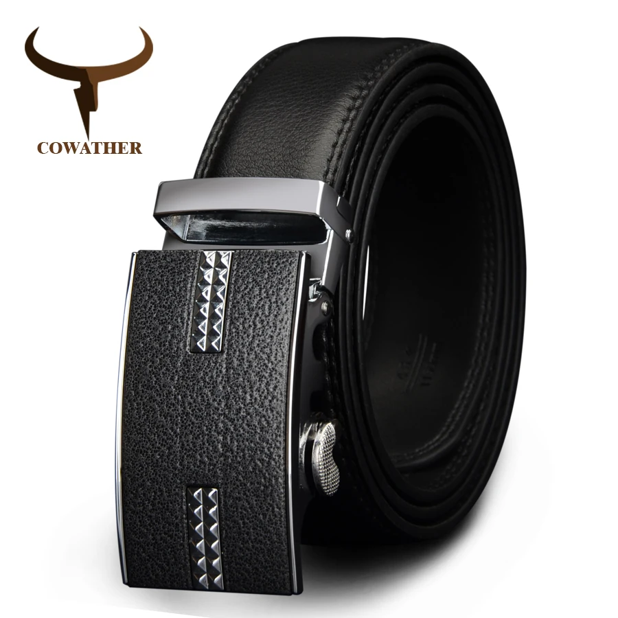 COWATHER Большие размеры мужские ремни Новинка корова натуральная кожа для мужчин