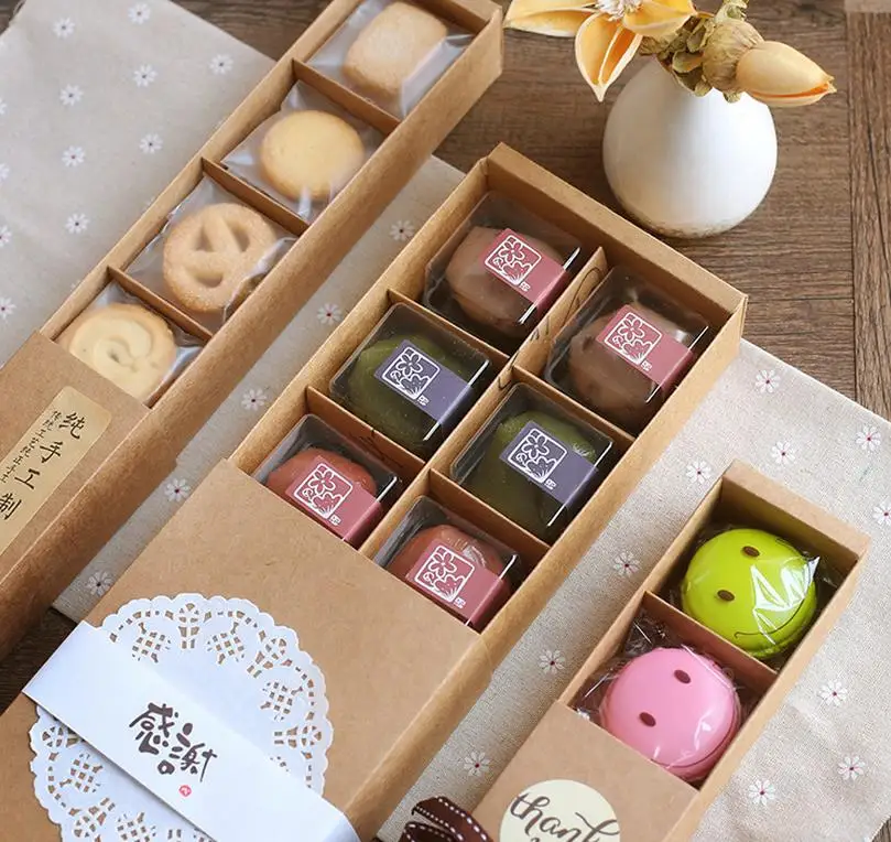 Quevinal100pcs коричневый крафт бумаги Бумага комплект ювелирных изделий Коробки