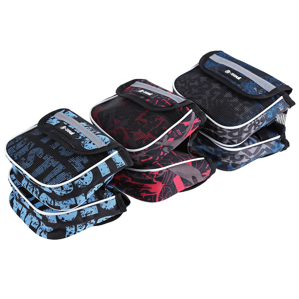 

B-SOUL High Quality Cycling Bike Front Frame Bag Tube Pannier Double Pouch for Cellphone Bicycle Accessories Riding Bag