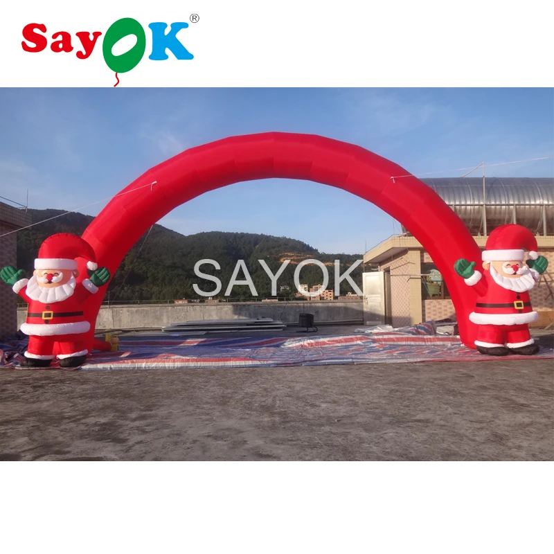 

6M Inflatable Christmas Decoration Inflatable Arch with santa claus