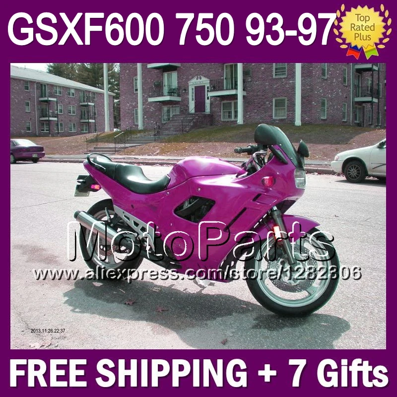 7 подарок Глянцевая розовый + Для SUZUKI GSXF 750 93 94 95 96 97 7T052 GSX750F GSXF750 1993 1994 1995 1996 1997