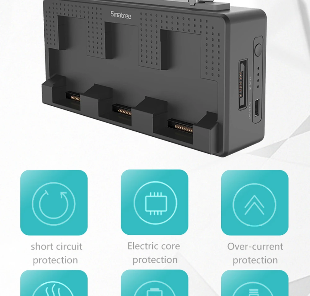 Smatree зарядное устройство для DJI Mavic Air, аккумуляторы для сотового телефона, Ipad, пульт дистанционного управления, 14250 мАч, зарядное устройство, 3 аккумулятора