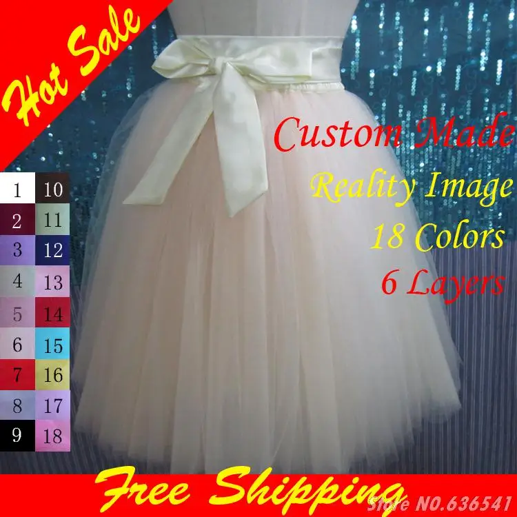 Розничная Оптовая продажа изготовленная на заказ 7-слойная сетчатая юбка-пачка