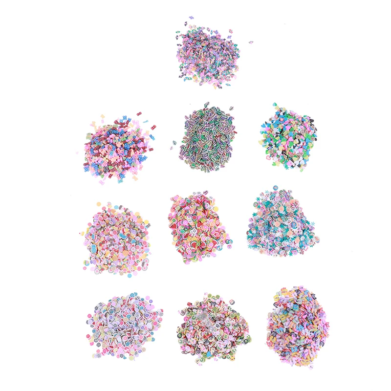 

1000Pcs Diy Supplies Plasticine Addition Soft Ceramic Fruit Mixed Fruit Leaves DIY Clear Slime Clay Nail Jewelry Mobile Slime