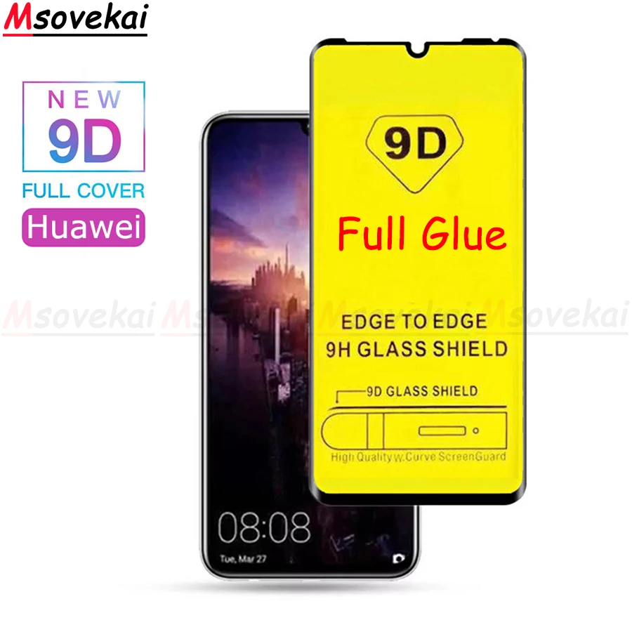 Закаленное стекло с полным покрытием для Huawei P30 Lite Nova 4e 3i Y5 Prime 2018 Honor Magic 2 8A 8C 5D 9D