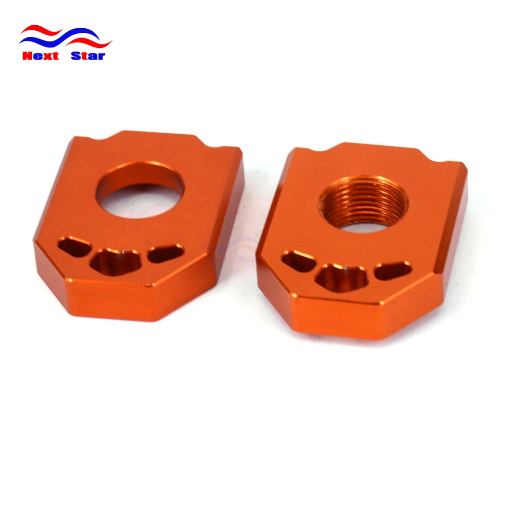 Оранжевый блок регулировки осевой цепи CNC для KTM SX SXF XC XCF EXC EXCF XCW XCFW 125 150 200 250 300 350 400