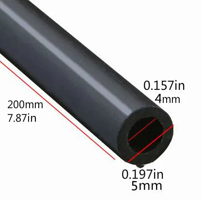 5x4mm 4 шт 200 мм модель самолета фиксированная трубка архитектурная модель изготовление углеродного волокна материал модель круглая трубка черные палочки - Цвет: 5x4mm