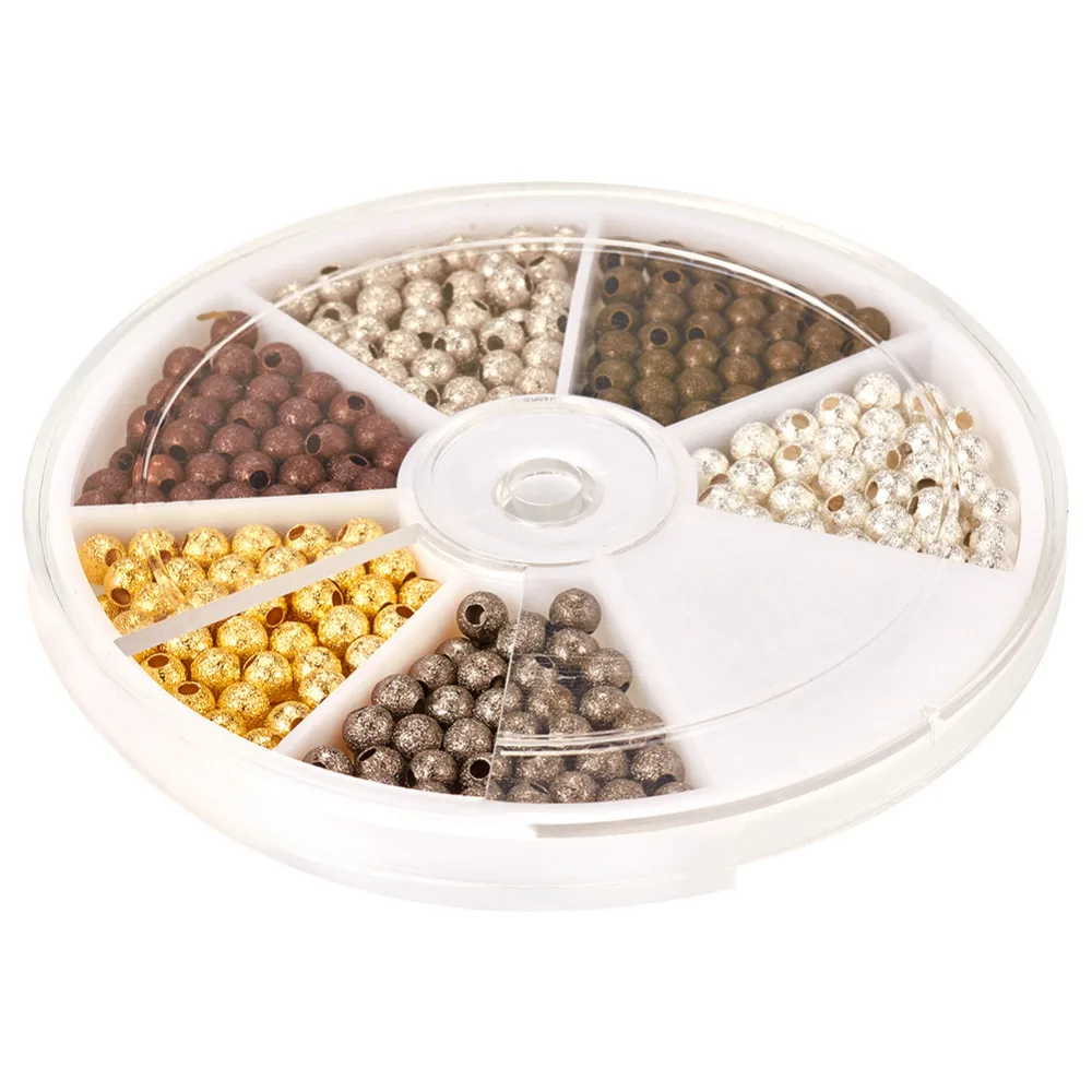 

Brass Round Spacer Beads Mixed Color 4mm, Hole: 1mm; about 350pcs/box