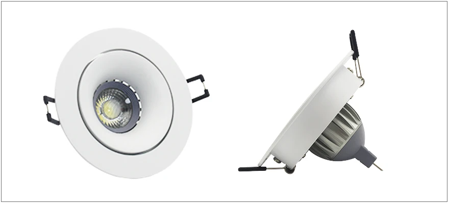 Hinnixy GU10 MR16, двойные кольца, круглый светодиодный светильник, потолочное крепление, основание, 90 мм, отверстие, 85-265 в, вращающийся луч, домашнее освещение