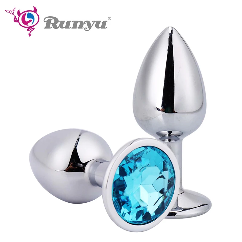 S/M/L Intimate Metal Anal Plug With Crystal Jewelry Smooth Butt No Vibrator Beads Tube Sex Toys for Men/Women | Красота и здоровье