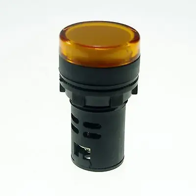 

10 pieces Yellow LED Power Indicator Signal Light 22mm Diameter Head IP65 12VDC 24VDC 110VAC 220VAC