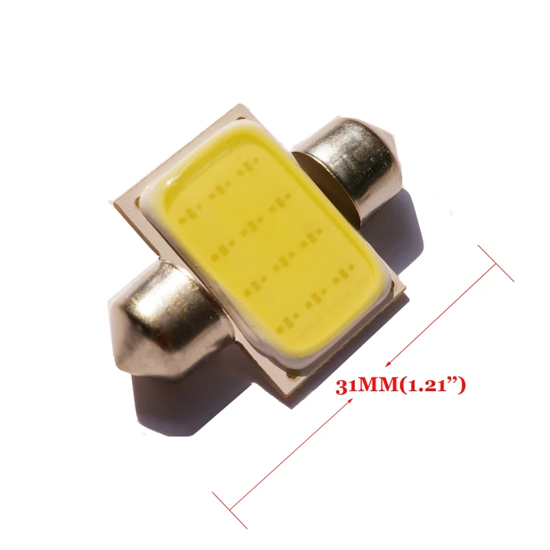 AORUNYEBAO 6X31 мм 36 мм 39 мм 41 мм 12 В C5W C10W Белый COB 12 чипов светодиодный фестон SMD авто интерьер светильник лампа для автомобиля