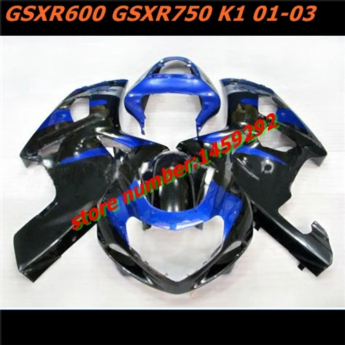 

Mold O.E.M Blue/Black Fairing for A GSXR600 GSXR750 K1 01 02 03 GSXR600 750 01-03 GSX-R600 750 2001-2003 body kit BBF