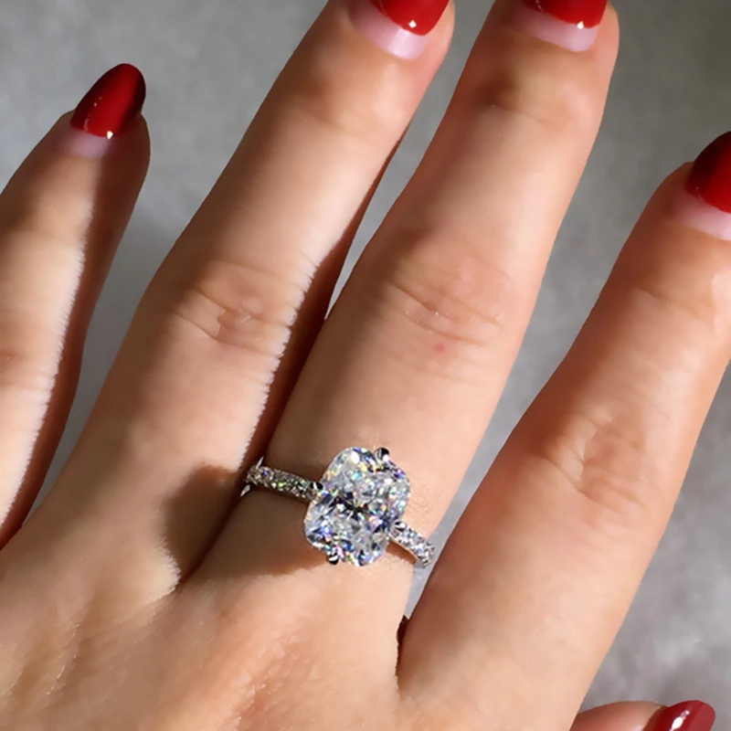 Европейский благородный стиль модное кольцо принцессы с четырьмя когтями