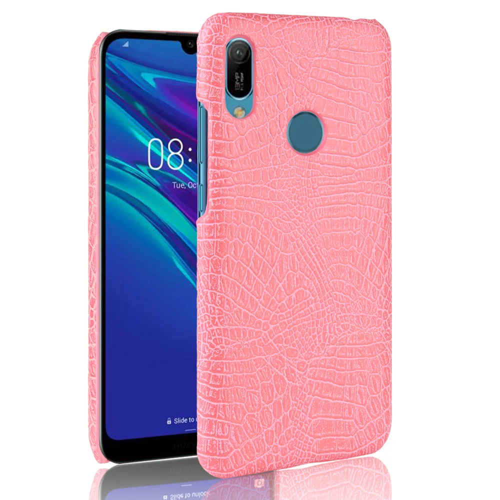 Крокодил змеиной кожи чехол для huawei Y6 Pro 2019 Y5 Y7 Prime Y9 2018 крышка жесткая задняя