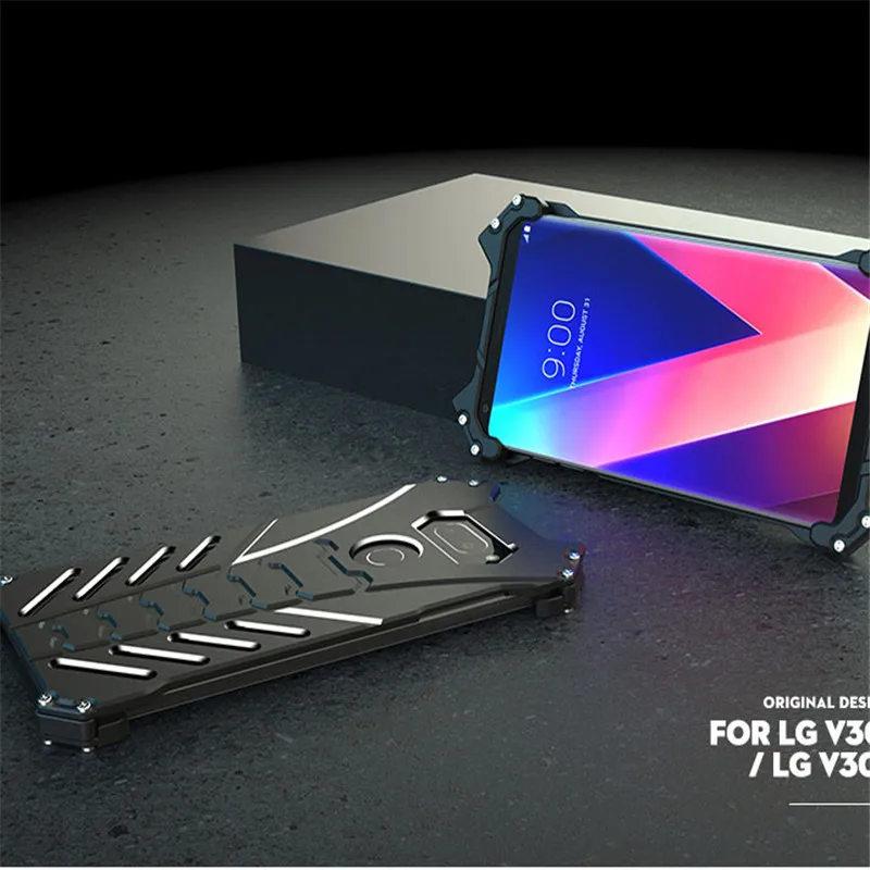 Для LG V30 металлический чехол V 30 крутой роскошный с подставкой для Plus + алюминиевый