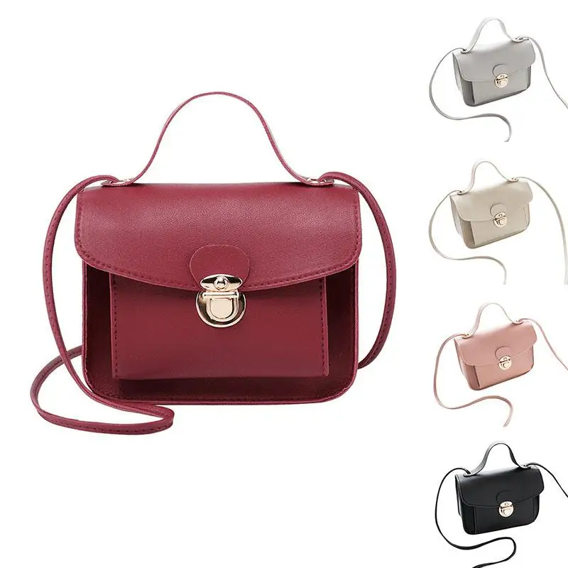 PinShang Женская Повседневная модная однотонная сумка на одно плечо милая стильная