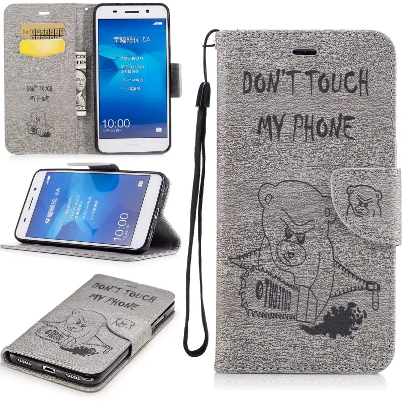 Hoesje Capinha Para Для Huawei Y6 II Y5 ll 2 Y6II Y5II компактный чехол Кожаный чехол-бумажник с