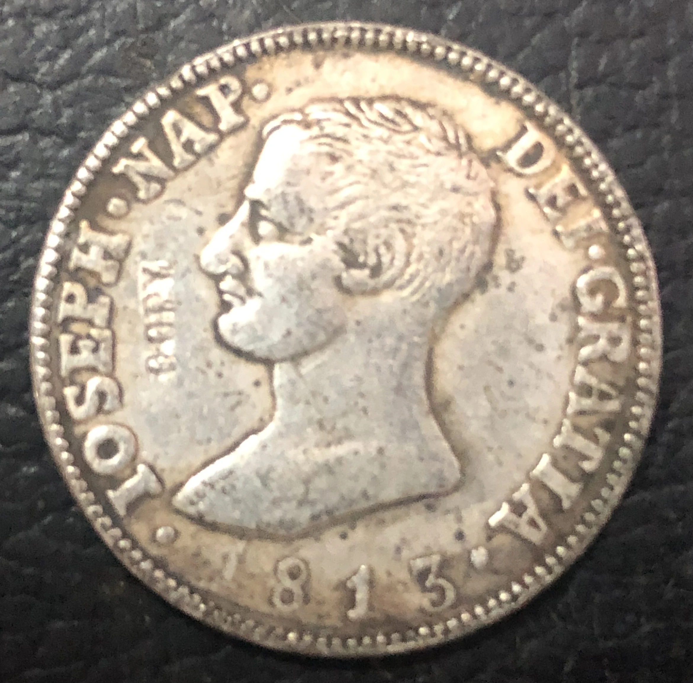Испания 1813 RN 4 reals Хосе и Бонапарте Серебряная монета|coin towel|silver coins australiacoin |