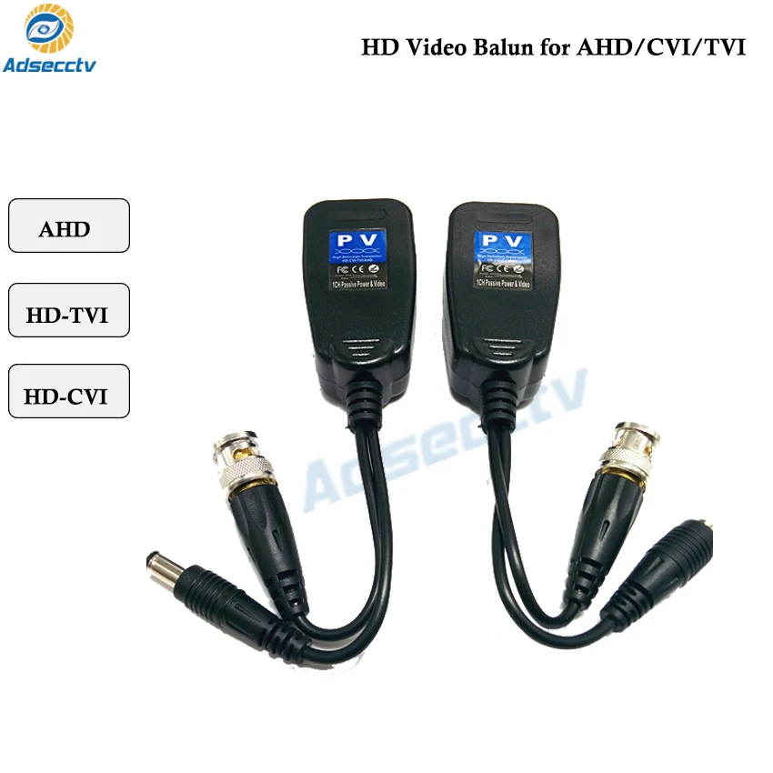 Пассивный балун RJ45 CCTV видео трансивер источник питания для HDCVI/HDTVI/AHD аналоговая