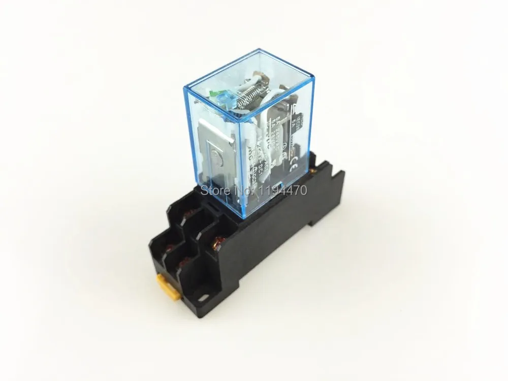 10 компл./лот катушка реле мощности LY2NJ 24 В DC миниатюрное DPDT 8 контактов 10A 240VAC LY2 h62p