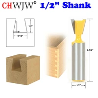 1pc 14 degree 916 dovetail joint router bit 12 shank woodworking cutter tenon cutter for woodworking tools