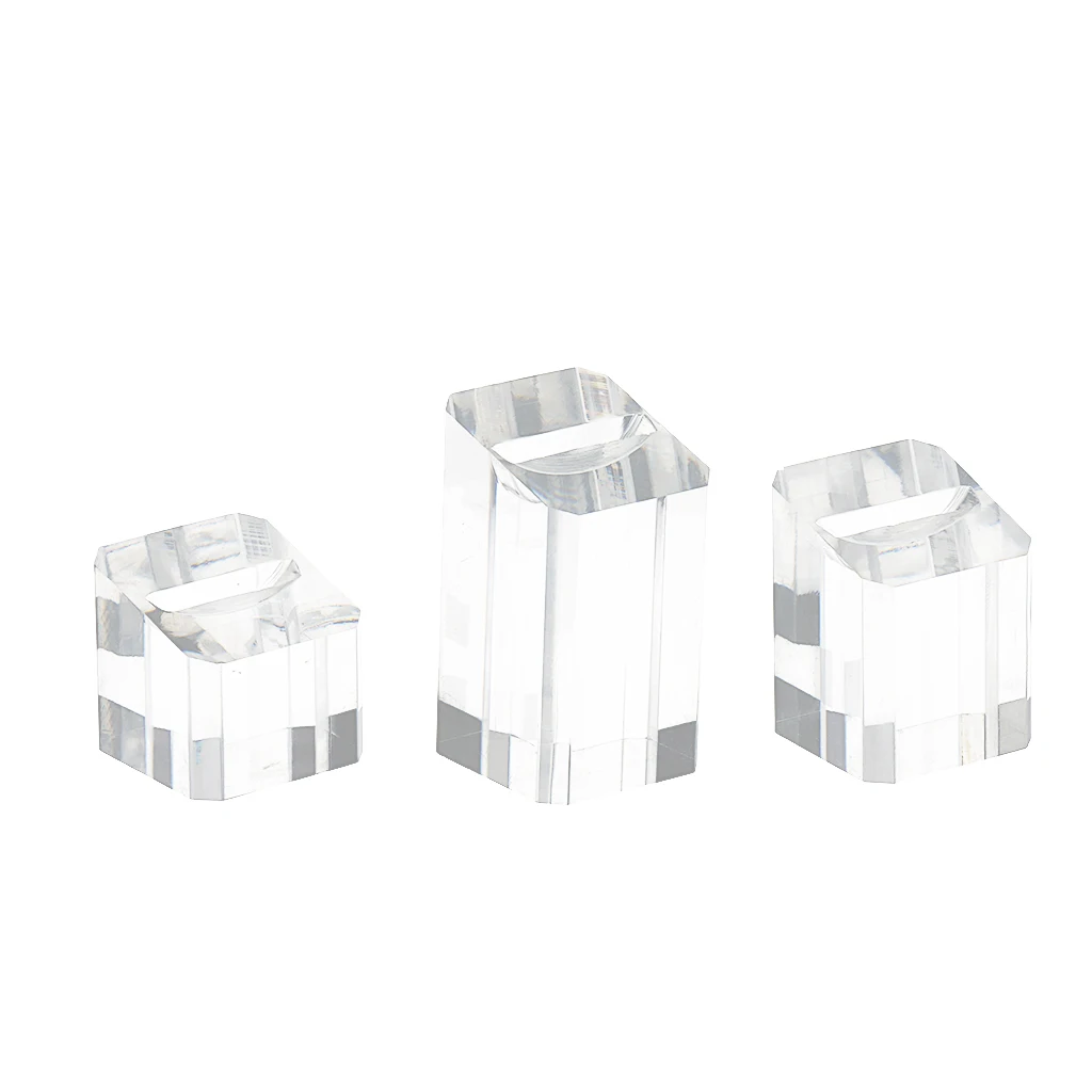 

3 Pieces/Set Acrylic Ring Jewelry Display Holder Stand Organizer S/M/L
