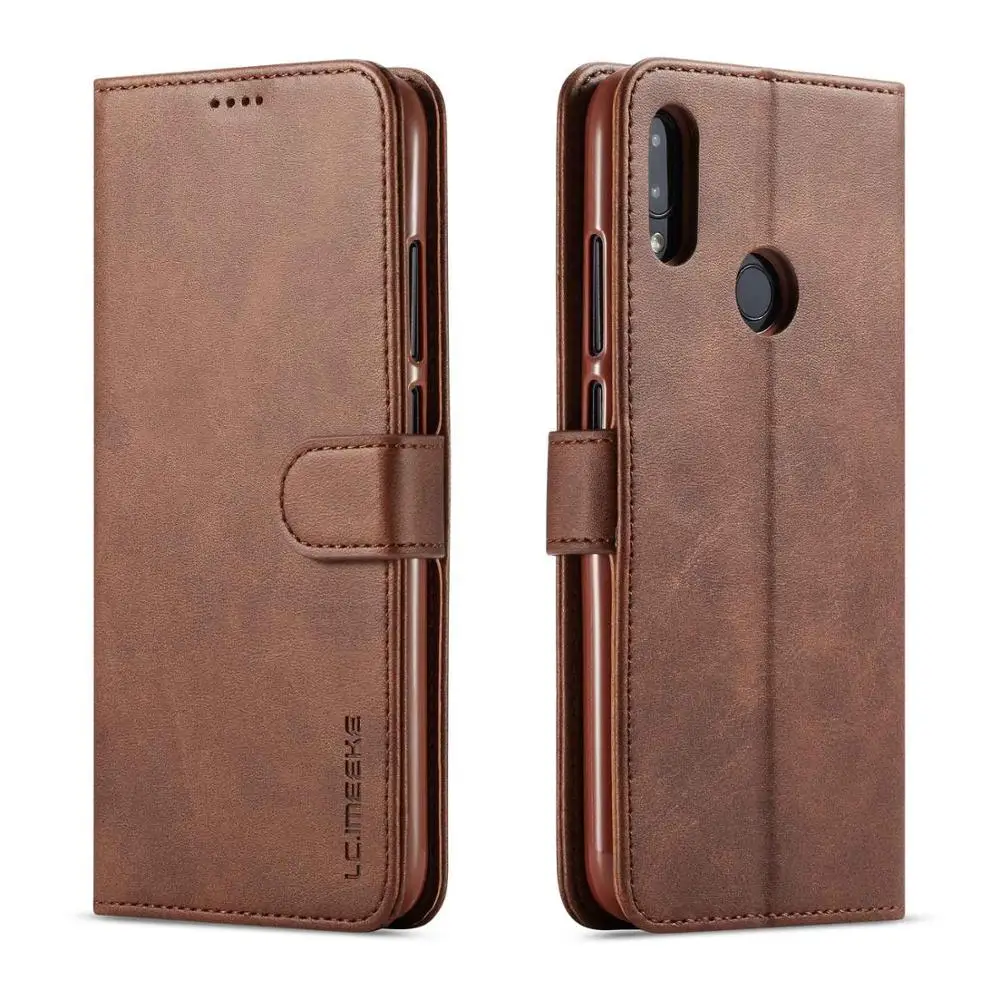 Коричневый Кожаный чехол-бумажник для Xiaomi Redmi Note 7 note 7 pro, держатель для карт, флип-чехол для Xiaomi Redmi Note 7, чехол, чехол - Цвет: Коричневый