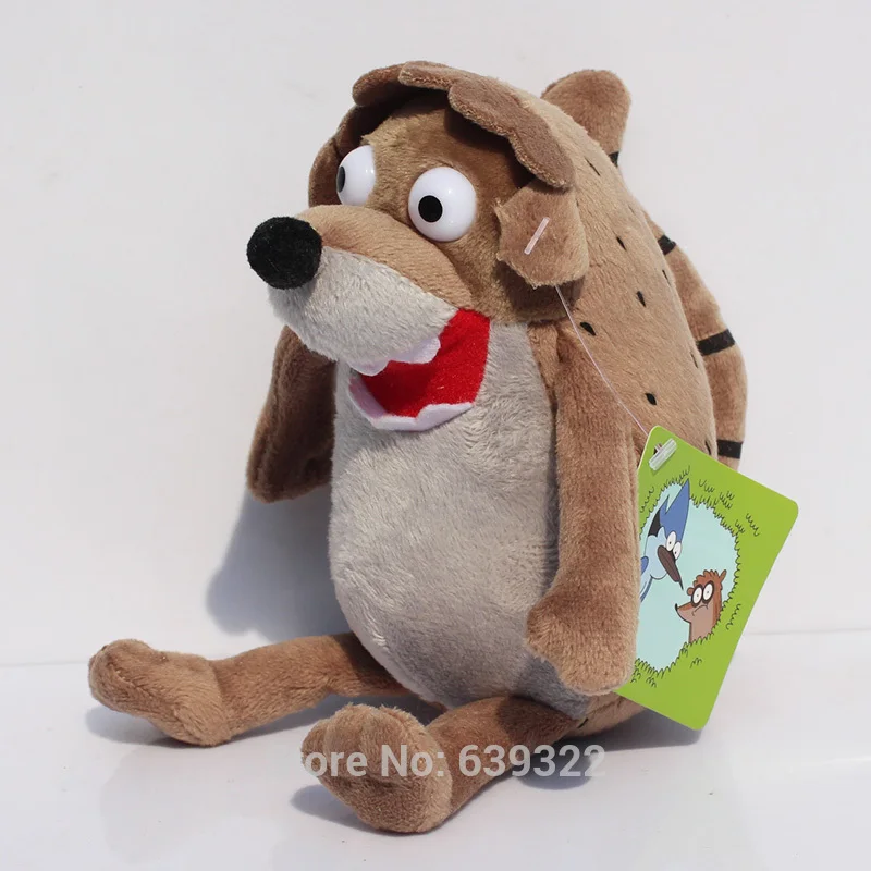 24 см 2 шт./лот аниме мультфильм обычный Rigby и Mordecai шоу Плюшевые игрушки Мягкая кукла животных