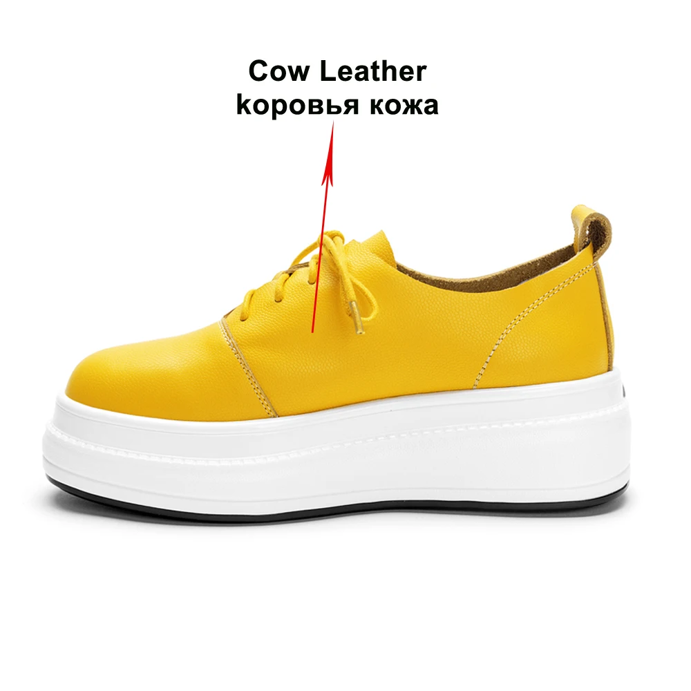 Женские кожаные кроссовки Meotina Серые из натуральной коровьей кожи на плоской
