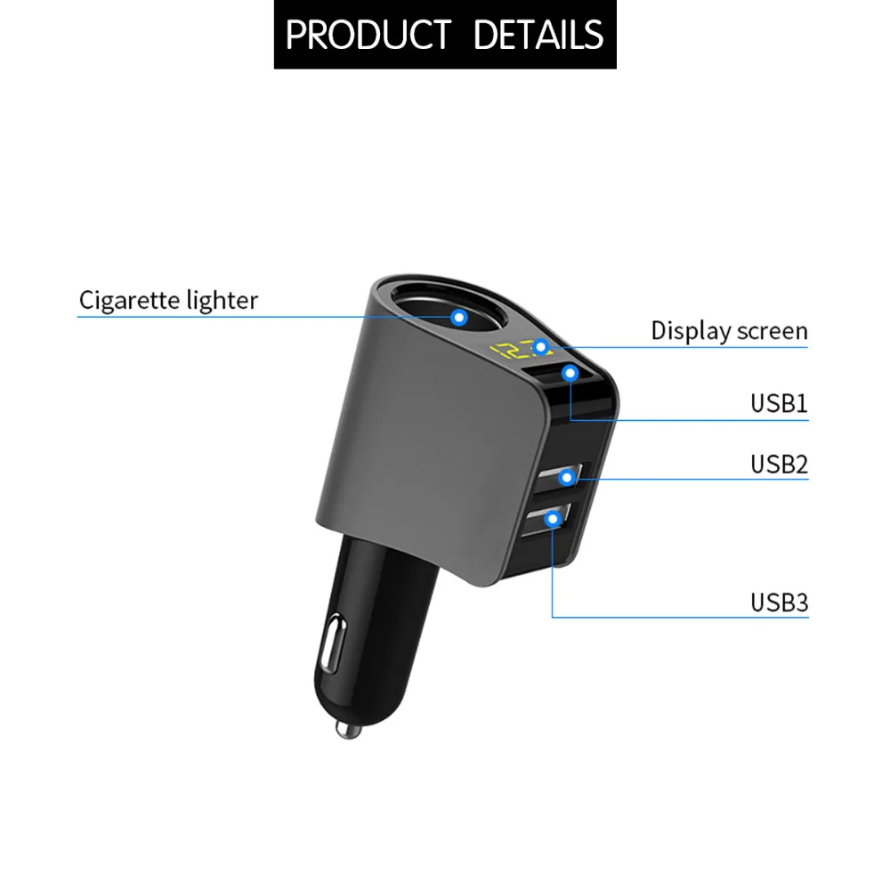 Dual USB Автомобильное зарядное устройство прикуривателя салона автомобиля