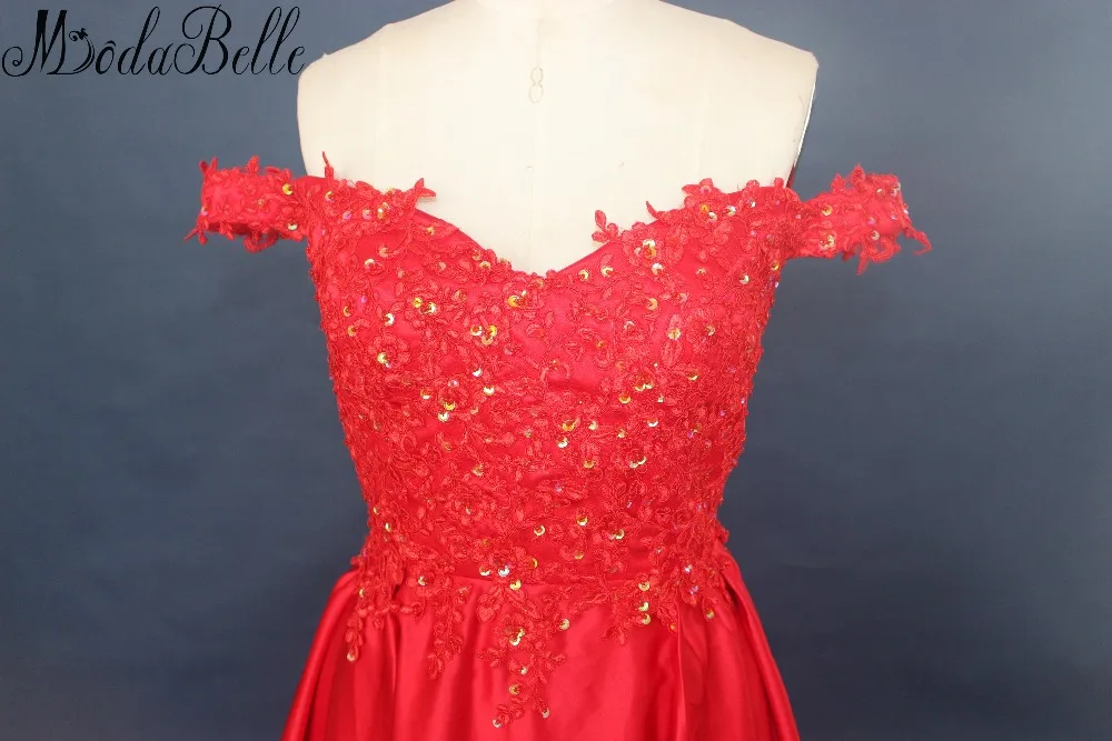 Вечерние платья modabelle Красное длинное платье для выпускного вечера с золотыми