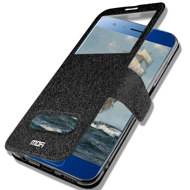 Mofi For Huawei Honor 9 Case Smart Window case huawei honor cover silicone back honor9 luxury leather TPU funda |