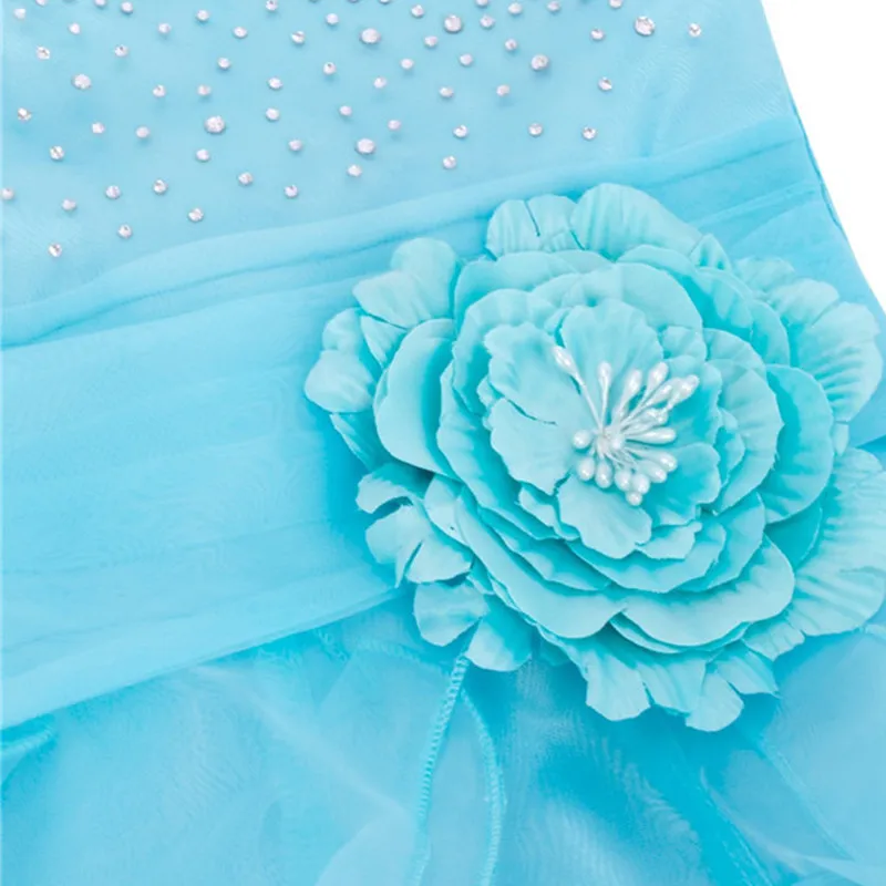 Детская летняя одежда Детское платье принцессы без рукавов для девочек Длинное