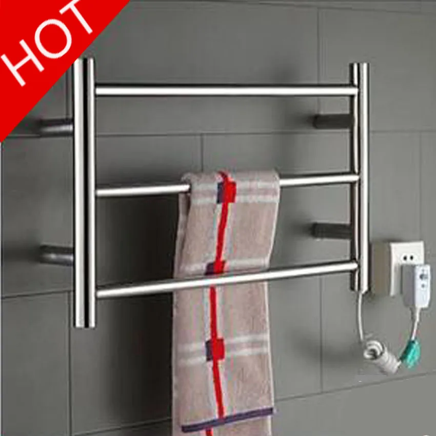 

Three-layer Heated Towel Warmer Stainless Steel Wall Mounted Electric Heated Towel Rail Bathroom Towel Rack Dryer YEK-8022