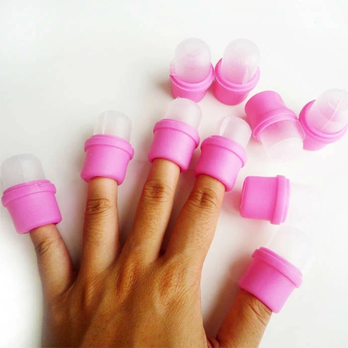 Лучший материал 10 шт./компл. розовое средство для снятия гель лака колпачок