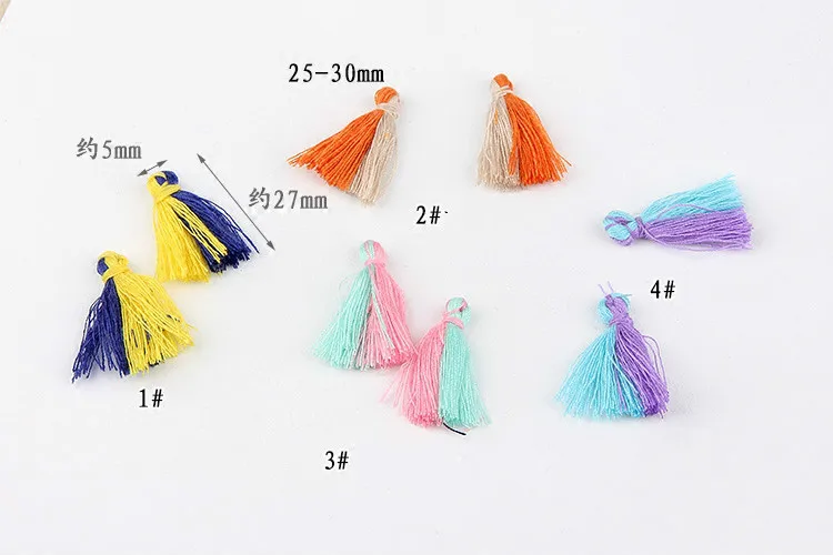 Мини цветная хлопковая нить аксессуары для кисточек кулон корейский браслет