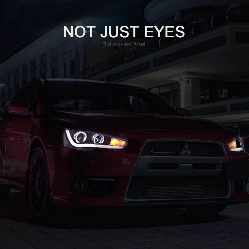CNSUNNYLIGHT для Mitsubishi Lancer 2008- Автомобильная фара в сборе чехол светодиодный DRL поворотник сигнальный проектор объектив H7 H1 Plug and Play