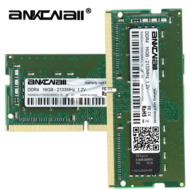 Память для ноутбука ANKONALL ddr4 32 Гб (2 шт. x 16 ГБ) 2133 МГц 2400 2666 высокосовместима с