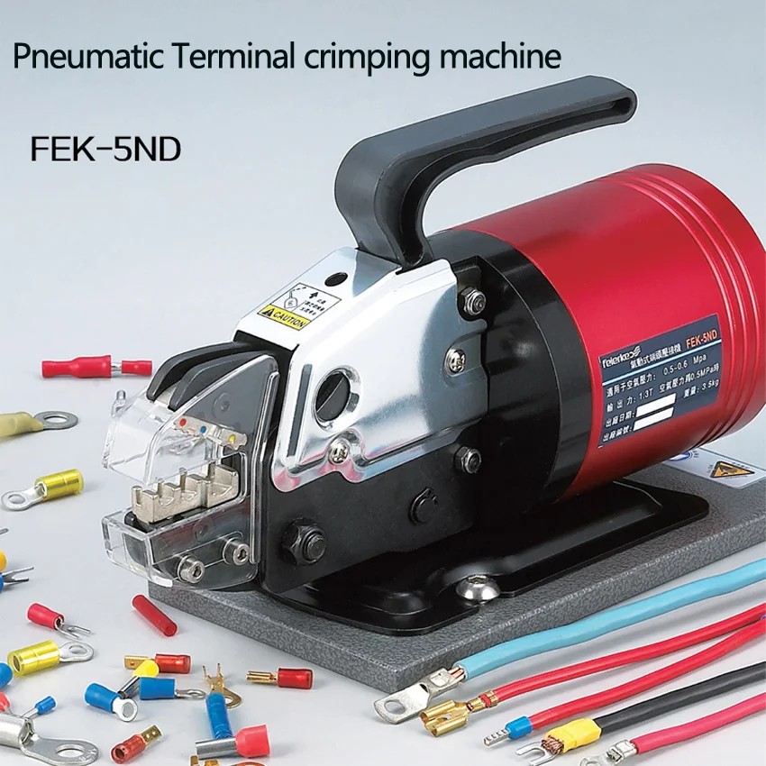 

Pneumatic Crimping Pliers Semi-automatic Pressing Line Clamp Terminal Crimping Machine Giving Air Pressure Regulator